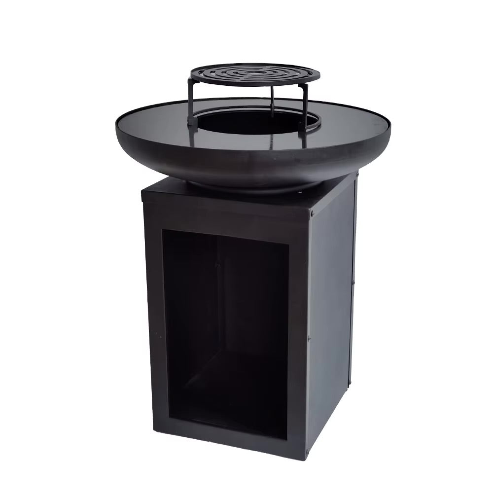 Barbecue européen en acier noir – Grille de cuisson Ø 60 cm