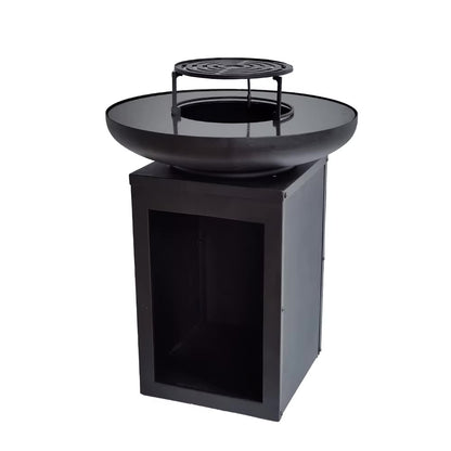 Barbecue européen en acier noir – Grille de cuisson Ø 60 cm