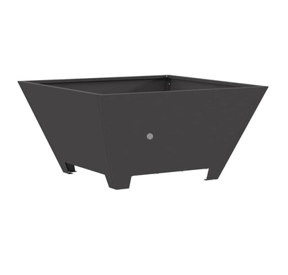 Brasero Foyer Carré Extérieur 60x60 cm en Acier Résistant | Chauffage Portable Terrasse & Jardin