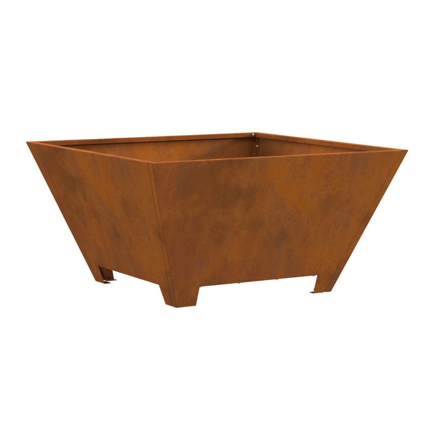 Brasero Foyer Carré Extérieur 60x60 cm en Acier Résistant | Chauffage Portable Terrasse & Jardin